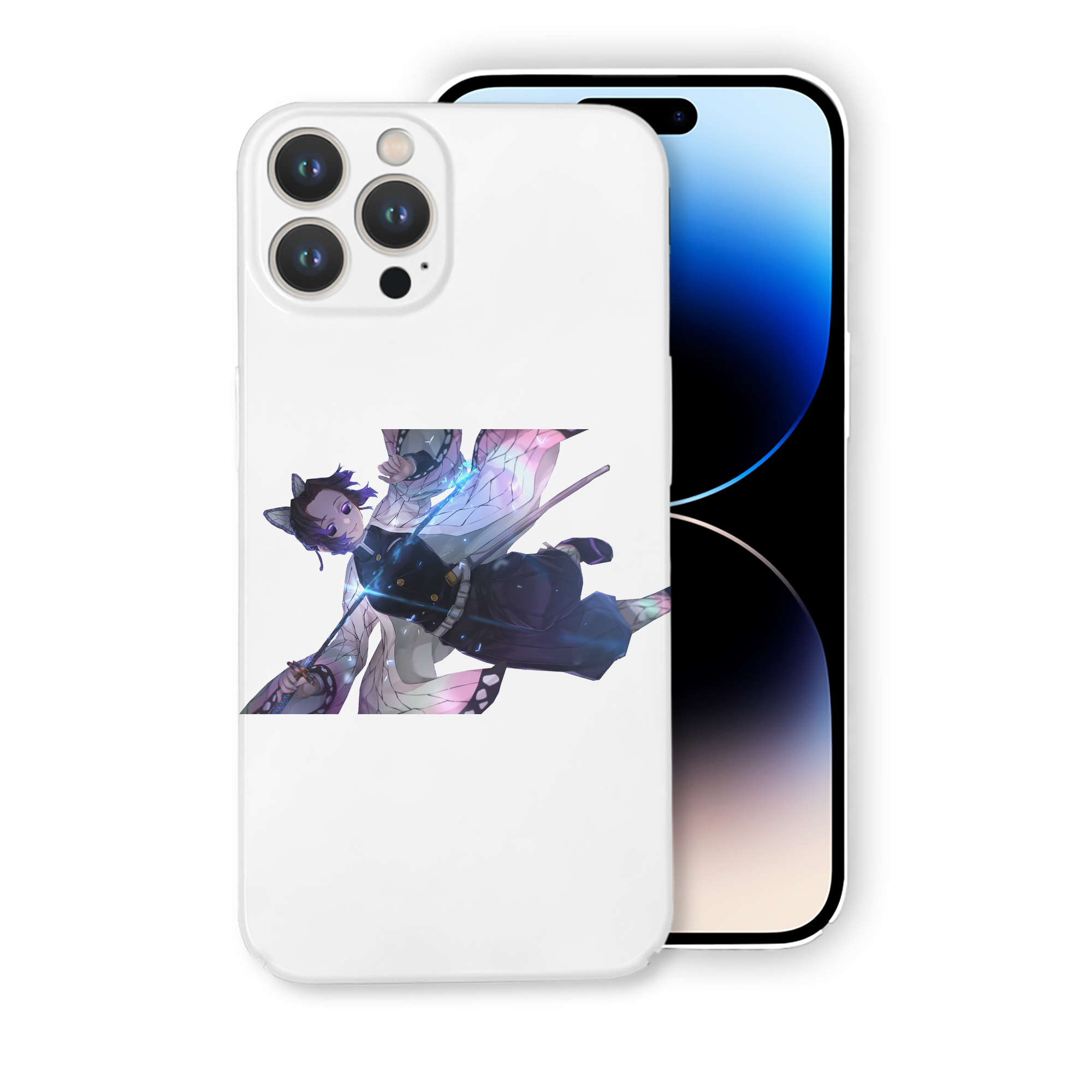（画像用） 鬼滅の刃（きめつのやいば）蟲柱-胡蝶 しのぶ／こちょう しのぶ Kochou Shinobu 【iPhone 14シリーズ対応】ハードケース